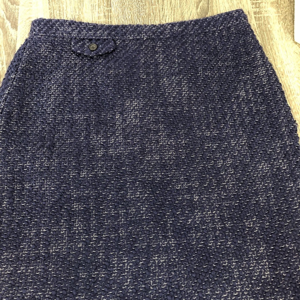 J Crew navy tweed skirt